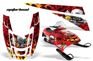 Polaris Edge Sled Graphic Kit - All Years Motorhead Red