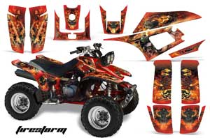 Yamaha Warrior 350 ATV Graphic Kit - All Years Firestorm Red
