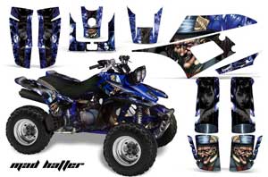 Yamaha Warrior 350 ATV Graphic Kit - All Years Mad Hatter Blue