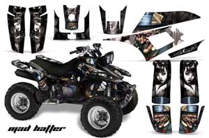 Yamaha Warrior 350 ATV Graphic Kit - All Years Mad Hatter Silver