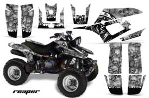 Yamaha Warrior 350 ATV Graphic Kit - All Years Reaper Silver