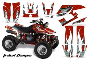 Yamaha Warrior 350 ATV Graphic Kit - All Years Tribal Flames Red
