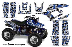 Yamaha Warrior 350 ATV Graphic Kit - All Years Urban Camo Blue