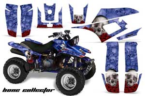 Yamaha Warrior 350 ATV Graphic Kit - All Years Bone Collector Blue