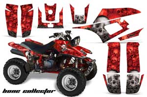 Yamaha Warrior 350 ATV Graphic Kit - All Years Bone Collector Red