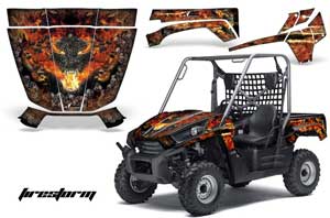 Kawasaki Teryx 750 Graphic Kit - 2007-2009 Firestorm Black