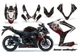 Suzuki GSXR 600 / 750 Graphic Kit - 2006-2007 Bone Collector Black