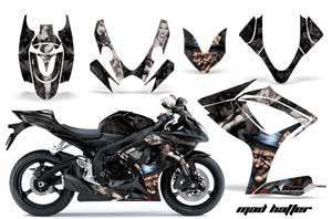 Suzuki GSXR 600 / 750 Graphic Kit - 2006-2007 Mad Hatter Black