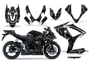 Suzuki GSXR 600 / 750 Graphic Kit - 2006-2007 Reaper Black