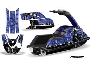 Yamaha Superjet Round Nose Jet Ski Graphic Kit - All Years Reaper Blue