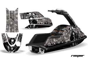 Yamaha Superjet Round Nose Jet Ski Graphic Kit - All Years Reaper Silver