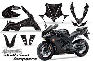 Yamaha R1 Graphic Kit - 2004-2005 Huntington Ink Silver