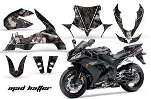 Yamaha R1 Graphic Kit - 2004-2005 Mad Hatter Black
