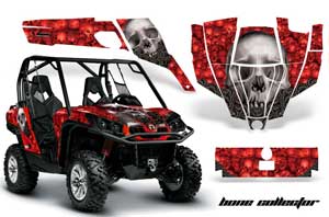 Can-Am Commander 1000 / 800 Graphic Kit - All Years Bone Collector Red