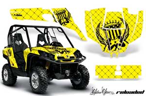Can-Am Commander 1000 / 800 Graphic Kit - All Years Silver Star - Reloaded Yellow