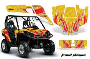 Can-Am Commander 1000 / 800 Graphic Kit - All Years Tribal Flames Red