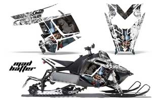 Polaris RMK / PRO-R / Rush / Assault Sled Graphic Kit - 2011-2016 Mad Hatter White