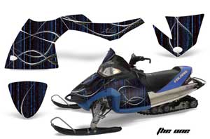 Polaris Fusion Sled Graphic Kit - 2005-2007 The One Blue
