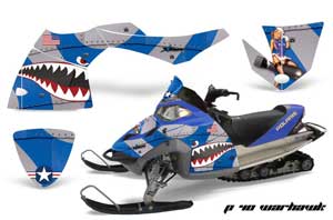 Polaris Fusion Sled Graphic Kit - 2005-2007 P40 Warhawk Blue