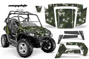 Polaris RZR 800 / 800S Graphic Kit - 2006-2010 Camoplate Green