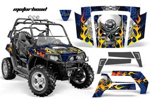 Polaris RZR 800 / 800S Graphic Kit - 2006-2010 Motorhead Blue