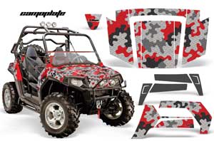 Polaris RZR 800 / 800S Graphic Kit - 2006-2010 Camoplate Red