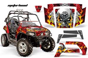 Polaris RZR 800 / 800S Graphic Kit - 2006-2010 Motorhead Red