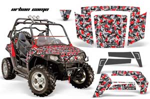 Polaris RZR 800 / 800S Graphic Kit - 2006-2010 Urban Camo Red
