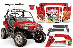 Polaris RZR 800 / 800S Graphic Kit - 2006-2010 Vegas Baller Red