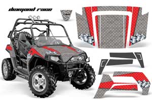 Polaris RZR 800 / 800S Graphic Kit - 2006-2010 Diamond Race Silver