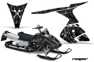Ski Doo RT Sled Graphic Kit - 2005-2009 Reaper Black