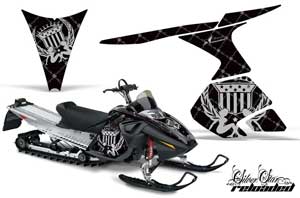 Ski Doo RT Sled Graphic Kit - 2005-2009 Silver Star - Reloaded Silver