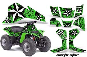 Kawasaki KFX 80 ATV Graphic Kit - 2003-2006 Northstar Black