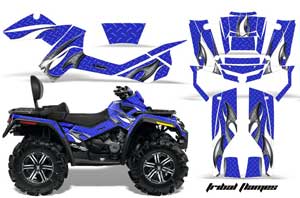 Can Am Outlander MAX 500 / 650 / 800 ATV Graphic Kit - 2006-2012 Tribal Flame Blue
