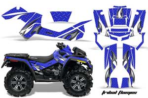 Can Am Outlander XMR 800R ATV Graphic Kit - 2006-2012 Tribal Flames Blue