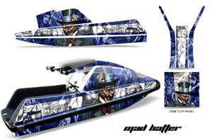 Yamaha Superjet Square Nose Jet Ski Graphic Kit - All Years Mad Hatter Blue