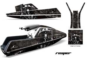 Yamaha Superjet Square Nose Jet Ski Graphic Kit - All Years Reaper Black