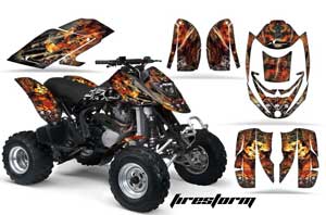 Can Am Bombardier DS650 ATV Graphic Kit - 2006-2016 Firestorm Black