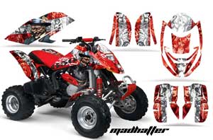 Can Am Bombardier DS650 ATV Graphic Kit - 2006-2016 Mad Hatter Red
