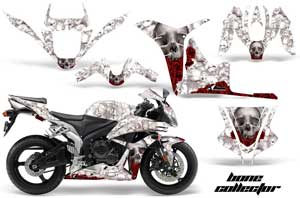Honda CBR 600 RR Graphic Kit - 2007-2008 Bone Collector White