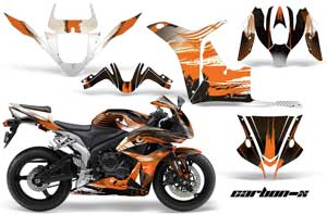 Honda CBR 1000 RR Graphic Kit - 2004-2005 Carbon X Orange