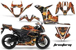 Honda CBR 1000 RR Graphic Kit - 2004-2005 Firestorm Black