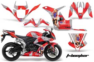 Honda CBR 600 RR Graphic Kit - 2007-2008 T Bomber Red