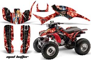 Honda TRX 300EX ATV Graphic Kit - 1993-2006 Mad Hatter Red