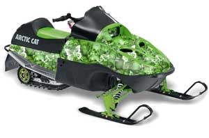 Arctic Cat 120 Sno Pro Youth Sled Graphic Kit - All Years Butterflies Green
