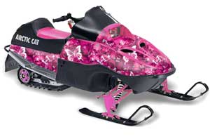 Arctic Cat 120 Sno Pro Youth Sled Graphic Kit - All Years Butterflies Pink