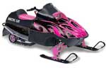 Arctic Cat 120 Sno Pro Youth Sled Graphic Kit - All Years Tribal Flames Pink