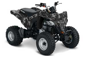 Can Am Bombardier DS250 ATV Graphic Kit - 2006-2021 Camoplate Black