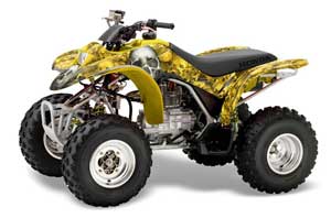 Honda TRX 250EX / 250X ATV Graphic Kit - 2002-2005 Bone Collector Yellow