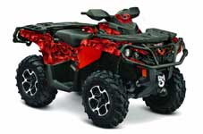 Can Am Outlander 500 / 650 / 800 / 800R / 1000 XT-P ATV Graphic Kit - 2013-2016 Bone Collector Red